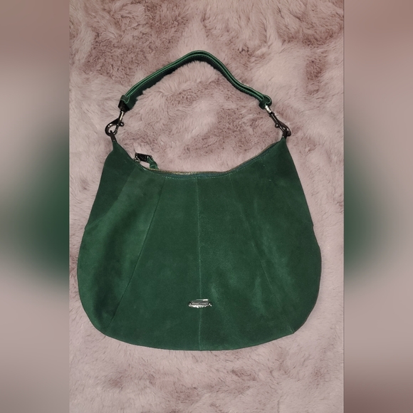 NWOT REBECCA MINKOFF GREE LEATHER HOBO BAG. - Picture 2 of 6